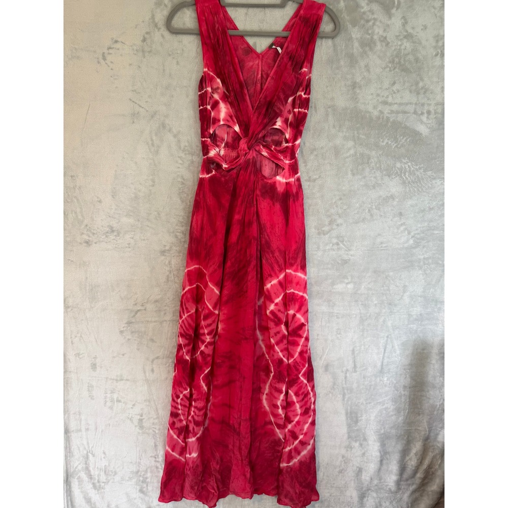 YFB Young Fabulous & Broke Amalia Tie Dye Cut Out Maxi Dress XS MSRP $220